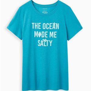Torrid "The Ocean Made Me Salty" T-Shirt Size 4
